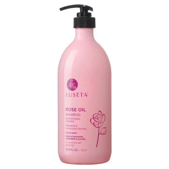 Luseta Hair New Luseta Rose Oil Shampoo For Fine And Dry Hair Pump
